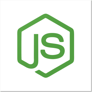 Node JS Open Source Programming Languange Logo Posters and Art